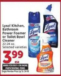 Albertsons Lysol Kitchen, Bathroom Power Foamer or Toilet Bowl Cleaner offer