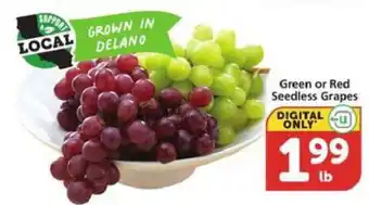 Albertsons Green or Red Seedless Grapes offer