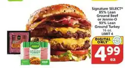 Albertsons Signature SELECT Ground Beef or Jennie-O Ground Turkey offer