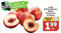 Albertsons Large White Peaches, White Nectarines or Plums offer