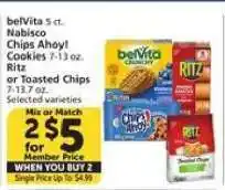 Albertsons belVita, Nabisco Chips Ahoy!, Ritz offer