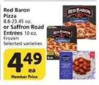 Albertsons Red Baron Pizza or Saffron Road Entrées offer