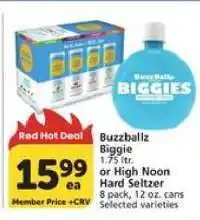 Albertsons Buzzballz Biggie or High Noon Hard Seltzer offer