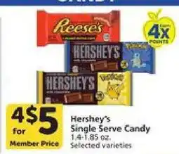 Albertsons Hershey's Single Serve Candy offer