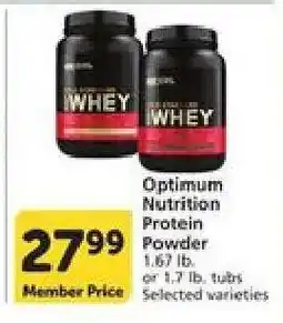Albertsons Optimum Nutrition Protein Powder offer