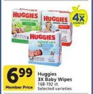 Albertsons Huggies 3x Baby Wipes offer