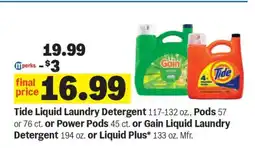 Meijer Tide Liquid Laundry Detergent offer