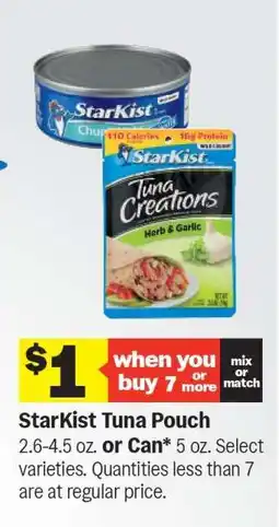 Meijer StarKist Tuna Pouch or Can offer