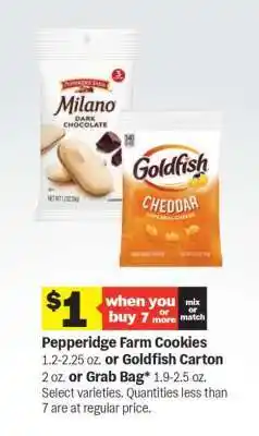 Meijer Pepperidge Farm Cookies or Goldfish Carton or Grab Bag offer