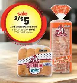 Meijer Aunt Millie's Stadium Buns or Bread offer