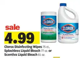 Meijer Clorox Disinfecting Wipes, Splashless Liquid Bleach, or Scentiva Liquid Bleach offer
