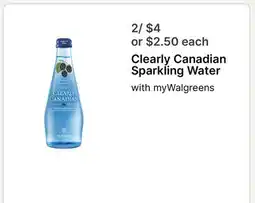 Walgreens Clearly Canadian Sparkling Water offer