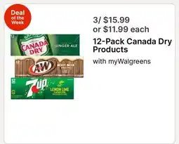 Walgreens 12-Pack Canada Dry Products offer