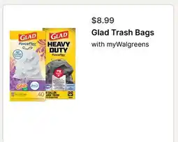 Walgreens Glad Trash Bags offer