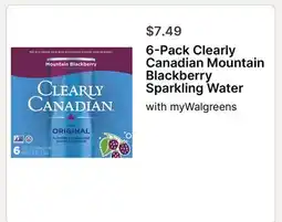 Walgreens 6-Pack Clearly Canadian Mountain Blackberry Sparkling Water offer