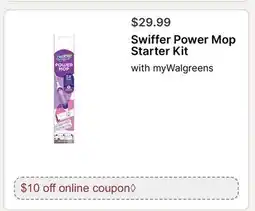 Walgreens Swiffer Power Mop Starter Kit offer