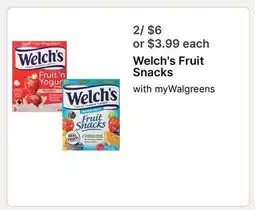 Walgreens Welch's Fruit Snacks offer