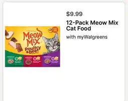 Walgreens 12-Pack Meow Mix Cat Food offer
