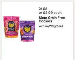 Walgreens Siete Grain Free Cookies offer