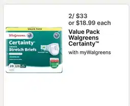 Walgreens Value Pack Walgreens Certainty offer