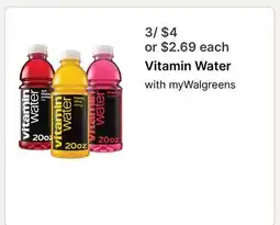 Walgreens Vitamin Water offer