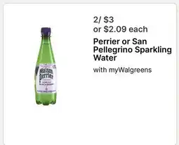 Walgreens Perrier or San Pellegrino Sparkling Water offer