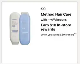 Walgreens Method Hair Care offer