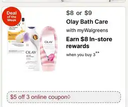 Walgreens Olay Bath Care offer