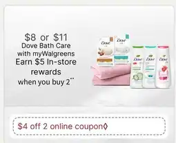 Walgreens Dove Bath Care offer