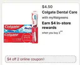 Walgreens Colgate Dental Care offer