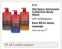 Walgreens Old Spice Alchemist Collection Body Wash offer