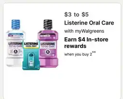 Walgreens Listerine Oral Care offer