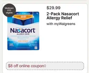 Walgreens 2-Pack Nasacort Allergy Relief offer