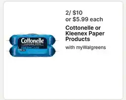 Walgreens Cottonelle or Kleenex Paper Products offer