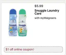 Walgreens Snuggle Laundry Care offer
