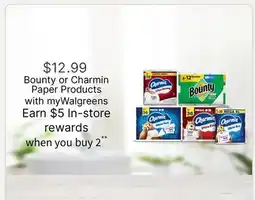 Walgreens Bounty or Charmin Paper Products offer