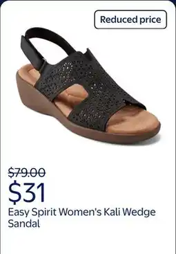 Walmart Easy Spirit Women's Kali Wedge Sandal, Wide Width Available offer