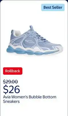 Walmart Avia Women's Bubble Bottom Sneakers offer