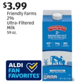 Aldi Friendly Farms 2% Ultra-Filtered Milk offer