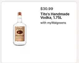Walgreens Tito's Handmade Vodka offer