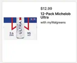 Walgreens 12-Pack Michelob Ultra offer