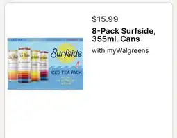 Walgreens 8-Pack Surfside, 355ml. Cans offer