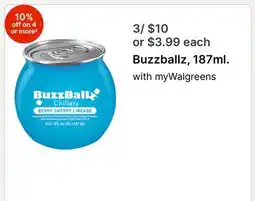 Walgreens Buzzballz, 187ml offer