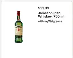 Walgreens Jameson Irish Whiskey, 750ml offer