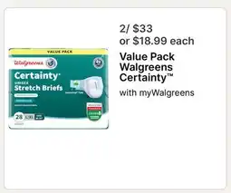 Walgreens Value Pack Walgreens Certainty offer