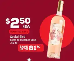 Grocery Outlet Social Bird Côtes de Provence Rosé offer