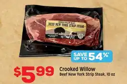 Grocery Outlet Crooked Willow Beef New York Strip Steak offer