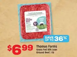 Grocery Outlet Thomas Farms Grass Fed 93% Lean Ground Beef offer
