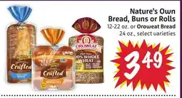 Foodmaxx Nature's Own Bread, Buns or Rolls, Oroweat Bread offer