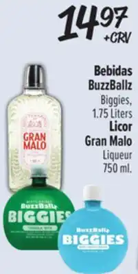 El Super Bebidas BuzzBallz Biggies, 1.75 Liters Licor Gran Malo offer